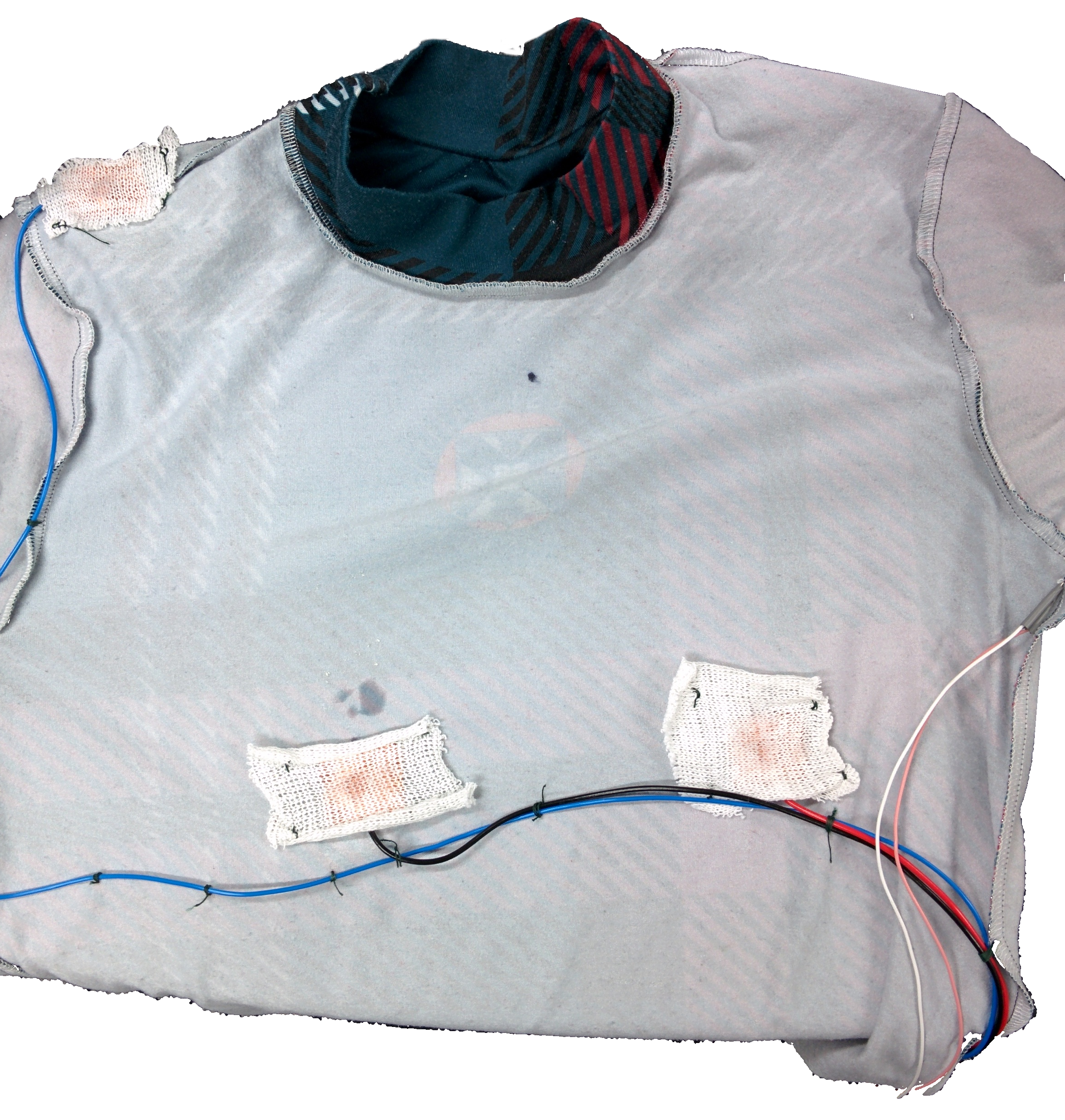 Inside of the compression shirt